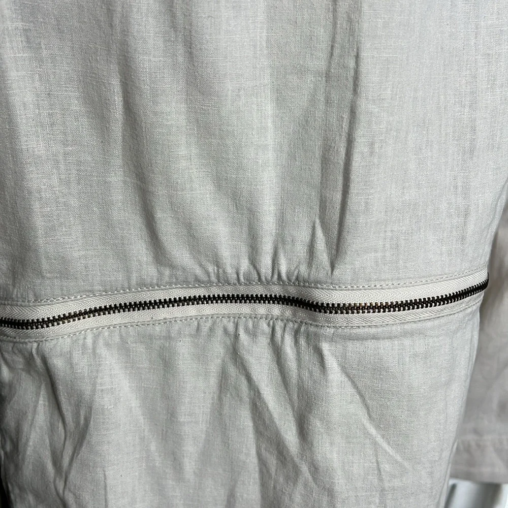 Osklen Sz P Small (Fits 4-6) Linen Cotton Geometric Jacket Dress